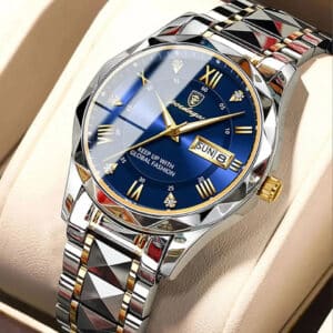 Poedagar 615 Men's Luxury Quartz Watch - Green/Silver/Black/Gold Options