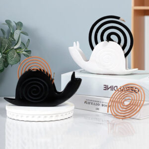Compact Snail Fireproof Mosquito Coil Holder & Ash Tray