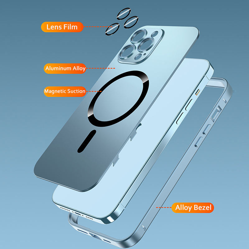 Desert Titanium iPhone 16 &13 Pro Max Case – Metal Shockproof Cover with Magnetic Charging - Image 5