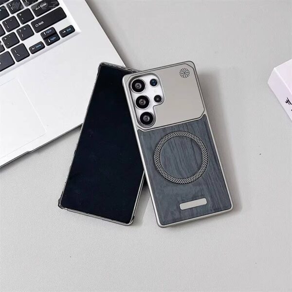 Hot Selling Wood Pattern Magnetic Shockproof Hard Case for Samsung Galaxy S22 /S23/S24/S25 Ultra - Image 4