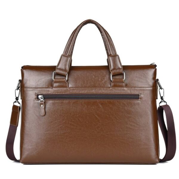 Men’s PU Leather Laptop Bag – Business Office Shoulder Briefcase & Handbag for Professionals - Image 3