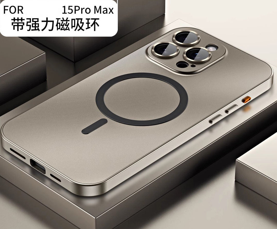 Desert Titanium iPhone 16 &13 Pro Max Case – Metal Shockproof Cover with Magnetic Charging - Image 2