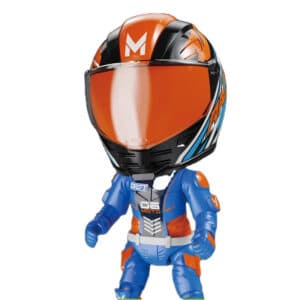 Toy Motorcycle Rider Figure with DIY Helmet
