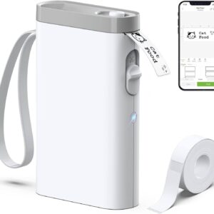 Wireless P21 Mini Label Printer – Portable Bluetooth Label Maker Machine with Tape and Cutter