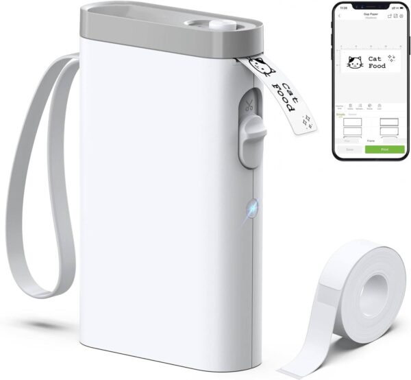 Wireless P21 Mini Label Printer – Portable Bluetooth Label Maker Machine with Tape and Cutter