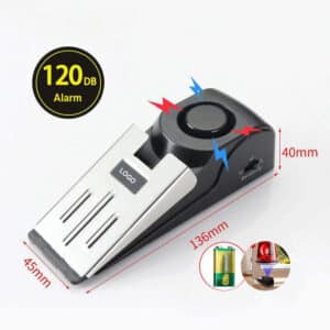 Portable Door Stop Alarm for Home & Travel Security