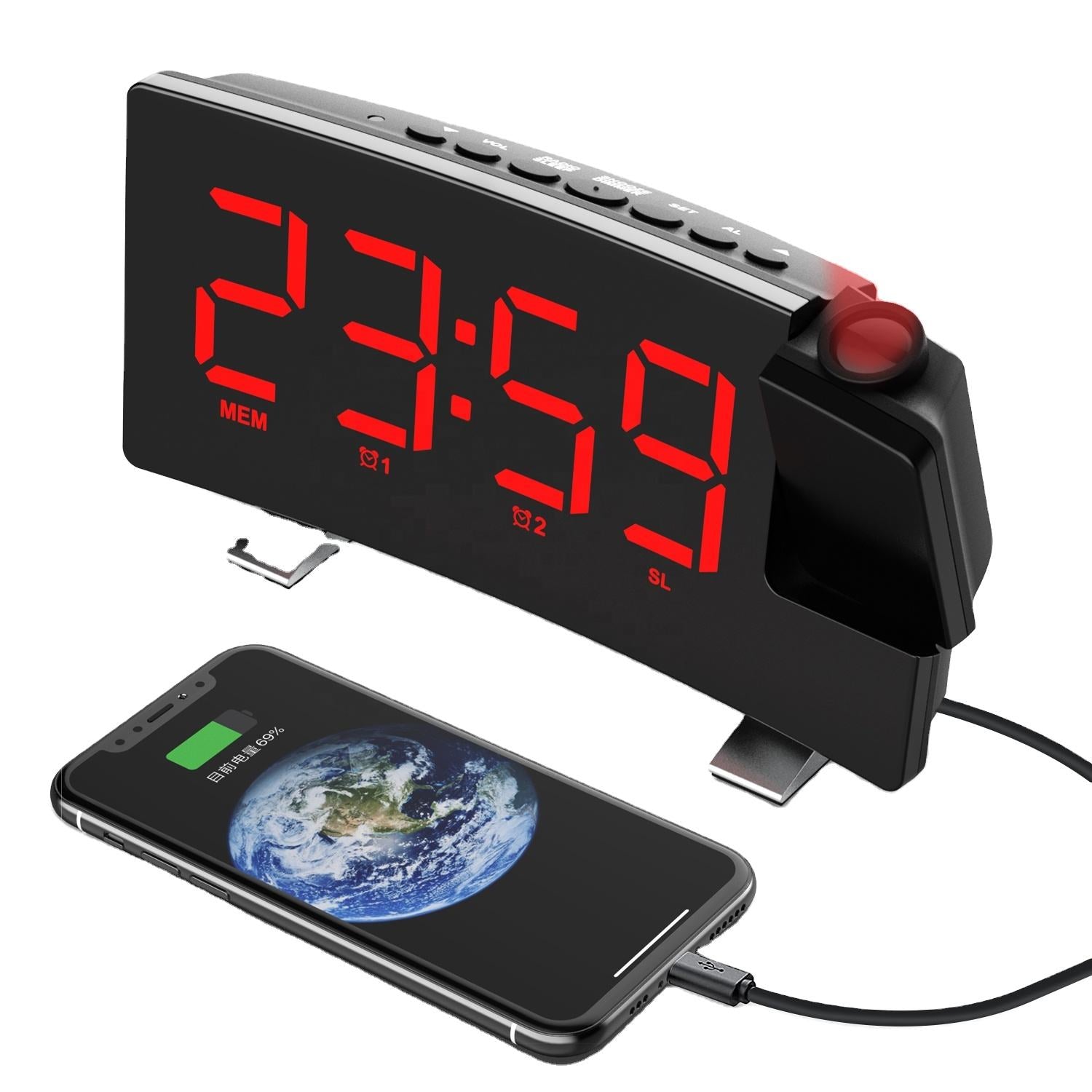 High Quality Digital Projector Alarm Clock – Factory Direct Wholesale Smart Clock Display - Image 4