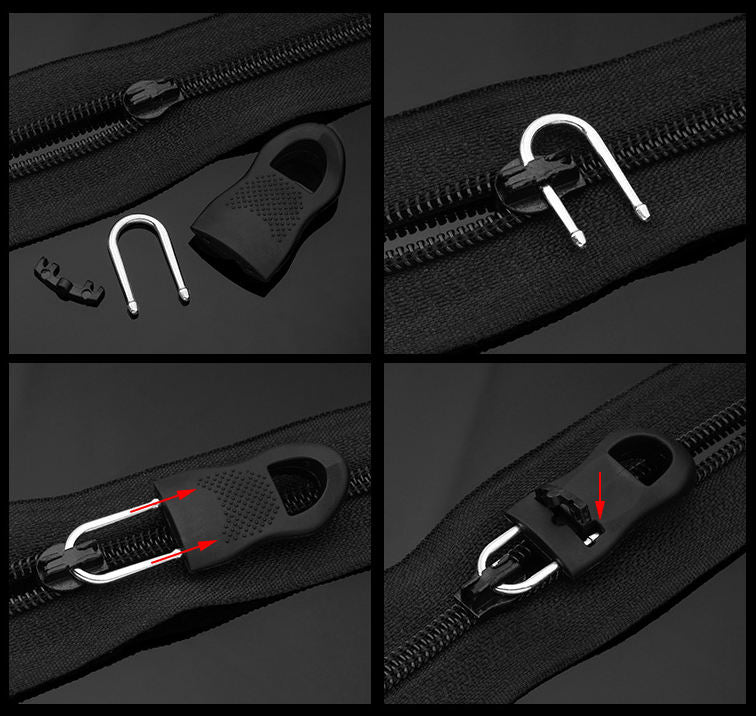 Removable Zipper Pullers – 5pcs Metal & Rubber Detachable Slider Combo - Image 3