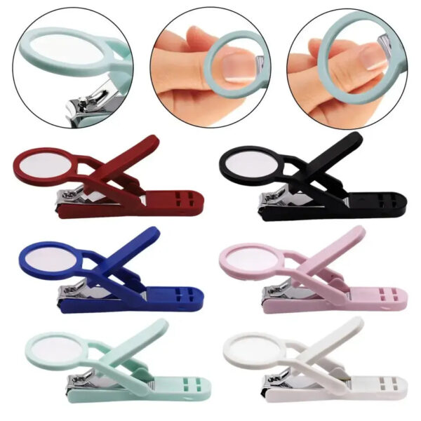 Elderly Nail Clipper with Magnifying Glass – Practical Stainless Steel Anti-Splash Trimmer - Image 5