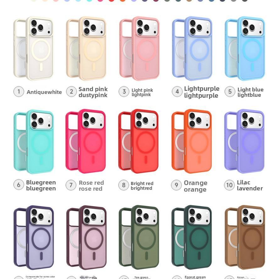 Ultra-Thin Frosted Magnetic iPhone Case – Skin-Feel Spray Cover with Metal Button for iPhone 17–13 Pro Max - Image 7