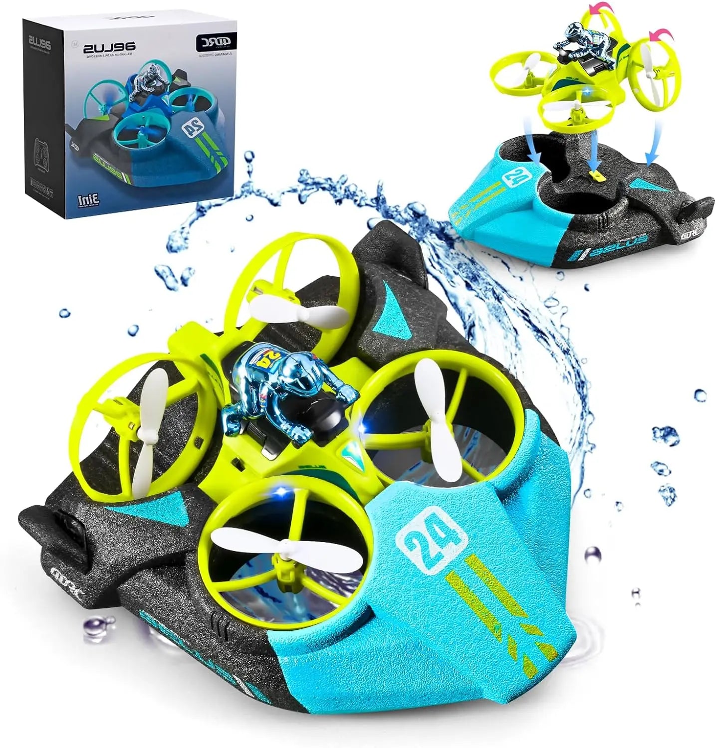 3-in-1 RC Drone Car Boat Hovercraft Toy
