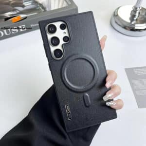 Samsung Galaxy Magnetic Leather Case - Color Block Design