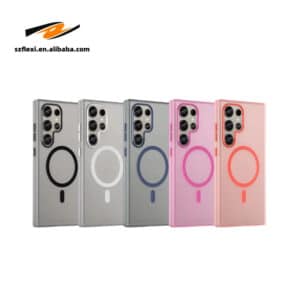 Slim Matte TPU Case for Samsung  Transparent, Magnetic Cover