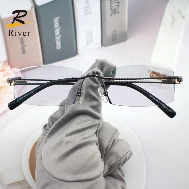Luxury Rimless Eyewear: Custom Optical & Sunglasses