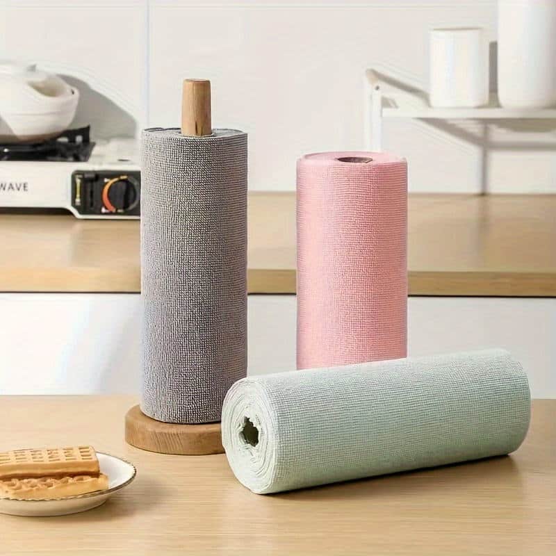 Washable Reusable Microfiber Towel Roll – 25×25cm Tear-Away Cleaning Cloth for Home & Car - Image 3