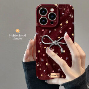 Floral Bowknot TPU Case for iPhone