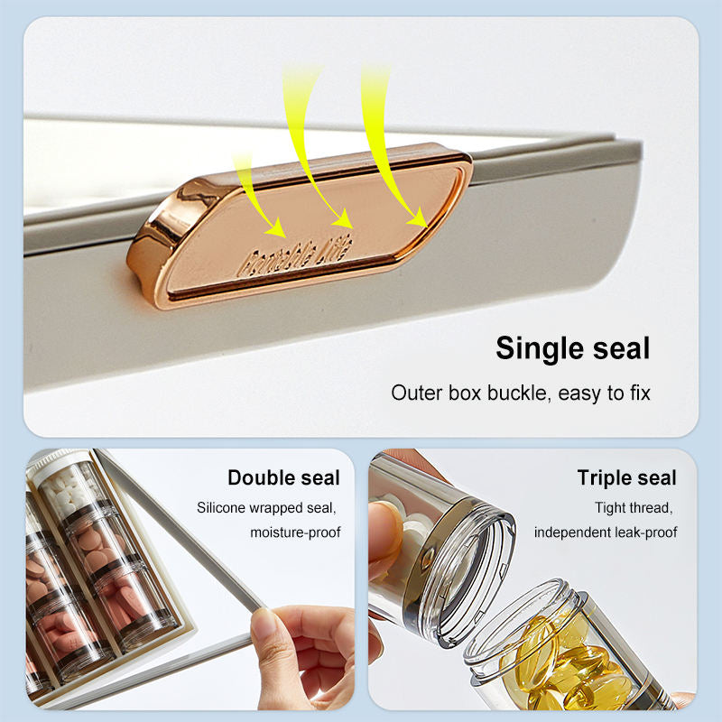 7-Day Portable Pill Box – Large Capacity Medicine Organizer & Dispenser with Daily Reminder Compartments - Image 3