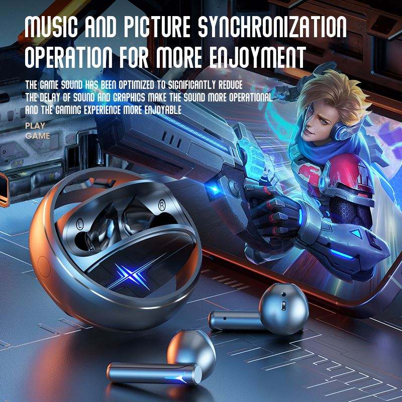 TWS V5.3 Wireless Gaming Earbuds – Spinning Top True Wireless Earphones & Headphones for Android & iOS - Image 2