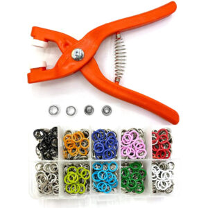 100 Stainless Steel Snap Sets with Pliers for Leather and Fabric