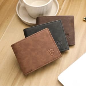Men's Retro Bifold Wallet with Coin Purse & Multi-Card Slots