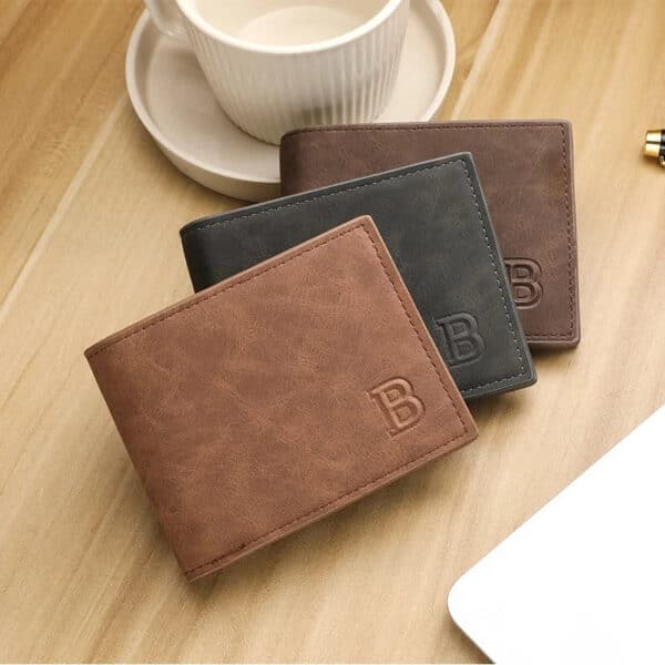 Men's Retro Bifold Wallet with Coin Purse & Multi-Card Slots
