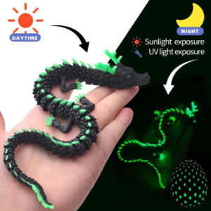 Black-Green Glowing Dragon Egg Figurine Decor
