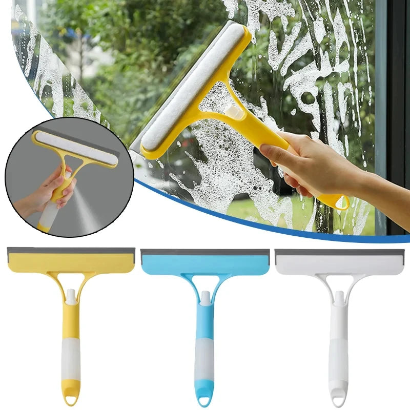 3-in-1 Glass & Mirror Cleaner with Squeegee and Watering Can