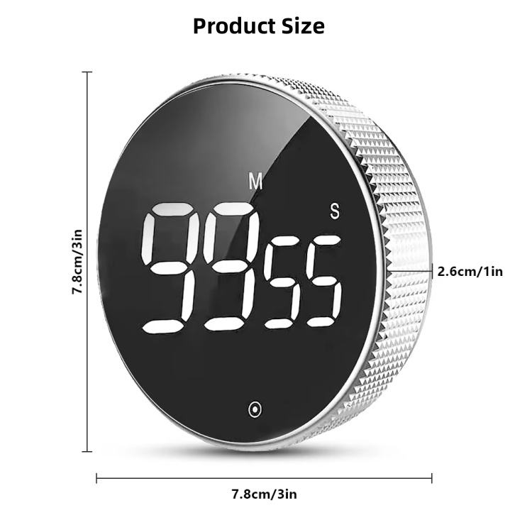 Large LED Display Digital Kitchen Timer – Rotatable Magnetic Countdown Alarm for Cooking & Baking - Image 6