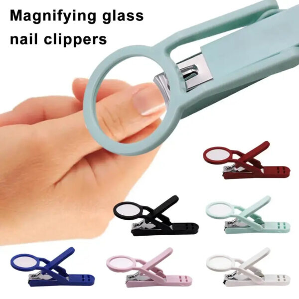 Elderly Nail Clipper with Magnifying Glass – Practical Stainless Steel Anti-Splash Trimmer - Image 4