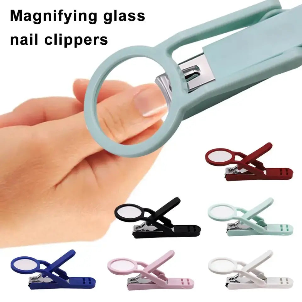 Elderly Nail Clipper with Magnifying Glass – Practical Stainless Steel Anti-Splash Trimmer - Image 4