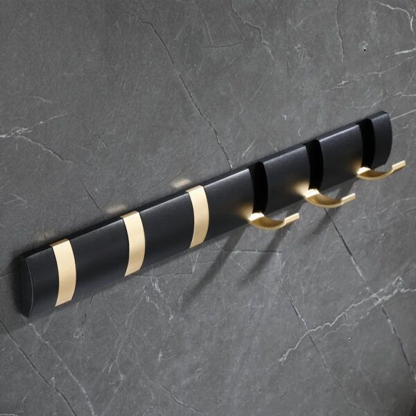 Black Wall Mount Coat Hooks for Living Room & Bedroom