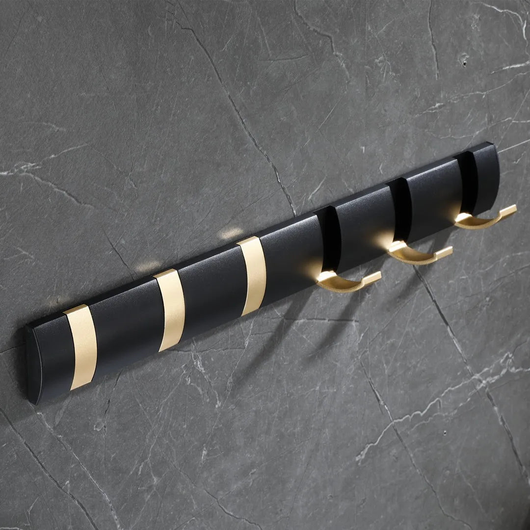 Black Wall Mount Coat Hooks for Living Room & Bedroom