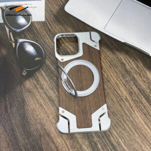 Magnetic Walnut Phone Holder Stand for iPhone