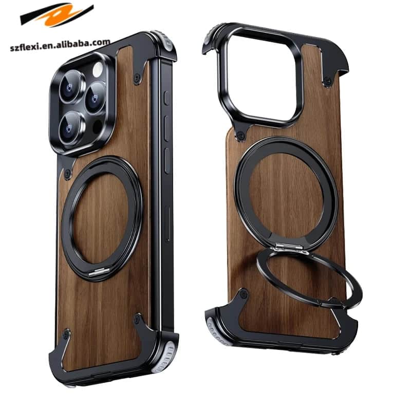 Walnut Wood Magnetic Case for iPhone