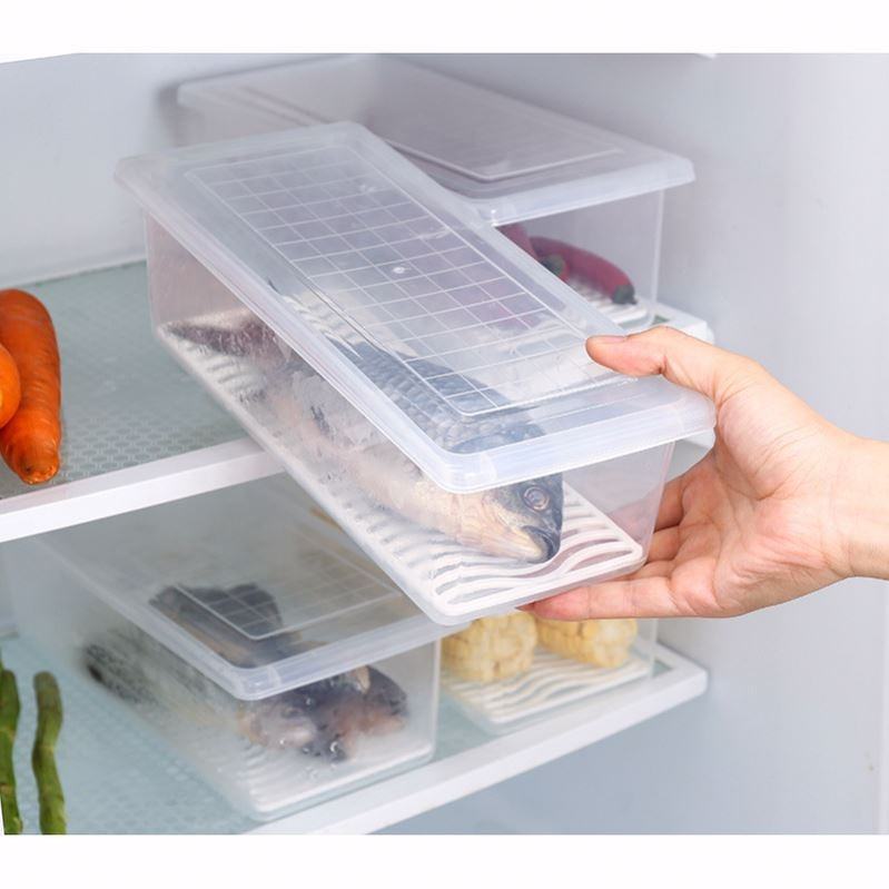 Transparent Kitchen Storage Box – Rectangular Sealed Plastic Container for Refrigerator & Drain Storage - Image 5
