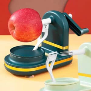 Manual Fruit Peeler & Slicer with Hand Crank for Kitchen Use