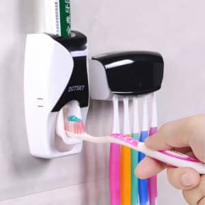 Punch-Free Automatic Toothpaste Dispenser & Holder Set