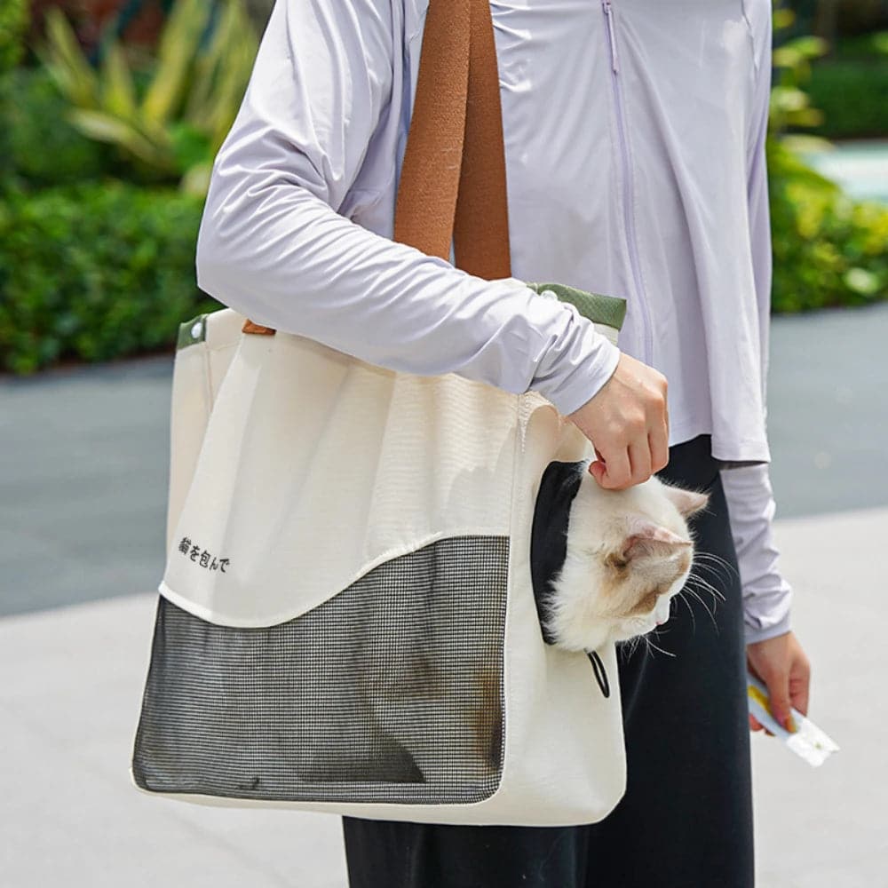Portable Pet Sling Bag for Cats & Dogs - Adjustable, Breathable, Detachable - Image 3