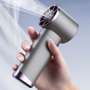 Compact USB Rechargeable Fan with Spray & Solar Cooling