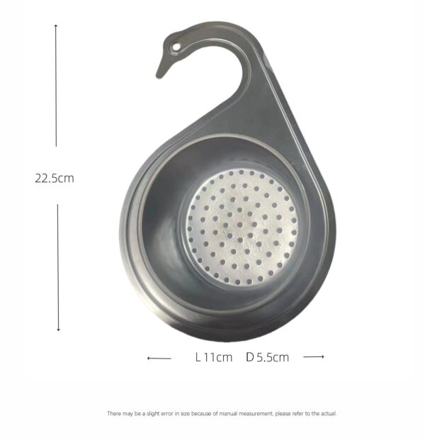 Stainless Steel Swan Drain Basket for Kitchen Sink – Fruit & Vegetable Washing Rack - Image 7