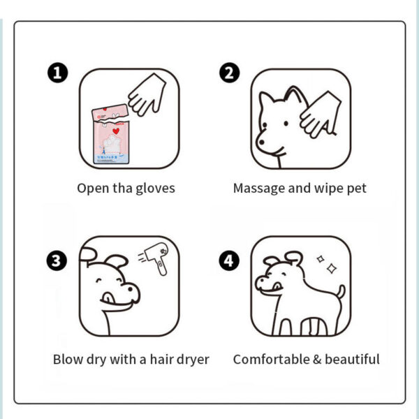 OEM Disposable Pet Bath Gloves for Dogs & Cats – SPA Cleaning & Grooming Gloves (5 Pcs Combo Offer) - Image 3