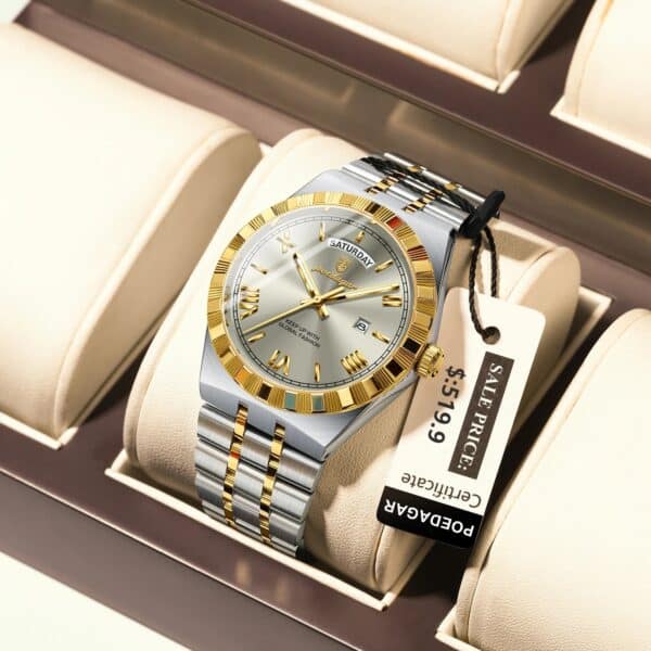 Poedagar 675 Men's Luxury Waterproof Quartz Watch Stainless Steel