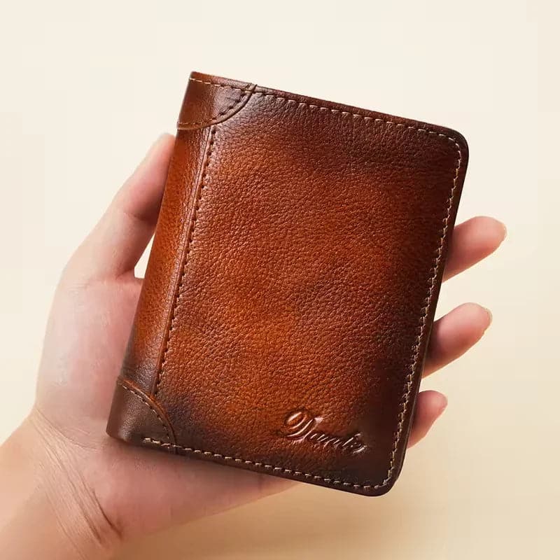 Men's RFID Vintage Leather Trifold Wallet