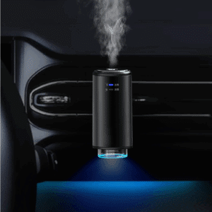 Mini Luxury Car Perfume Diffuser – Metal Vent Clip Air Freshener with Ambient LED Lighting & Essential Oils