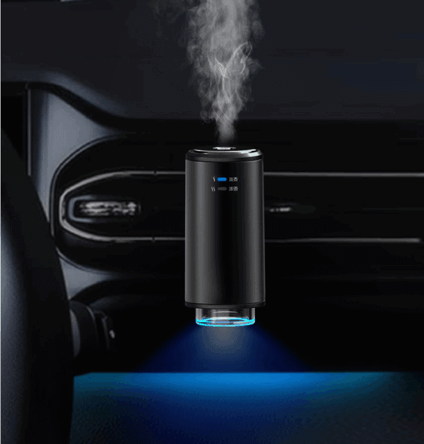 Mini Luxury Car Perfume Diffuser – Metal Vent Clip Air Freshener with Ambient LED Lighting & Essential Oils