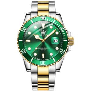 OLEVS Men's Quartz Waterproof Stainless Steel Watch