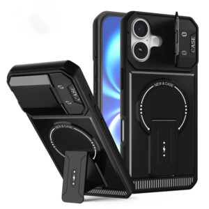 iPhone Magnetic Kickstand Case with Full Lens Protection
