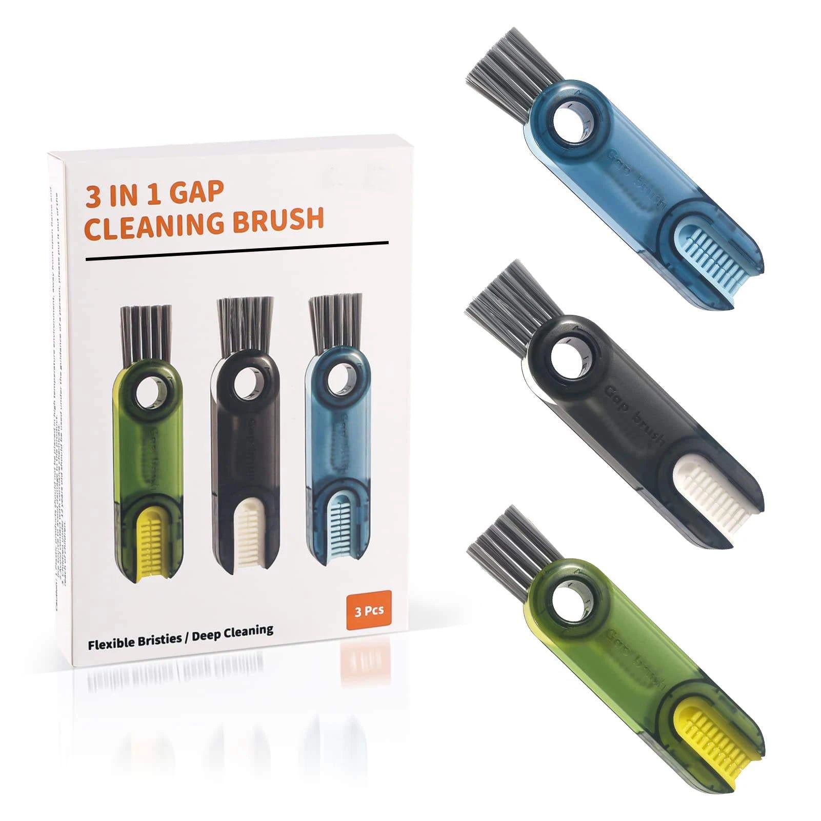 3-in-1 Bottle Gap Cleaner Brush for Kitchen and Cup Crevices