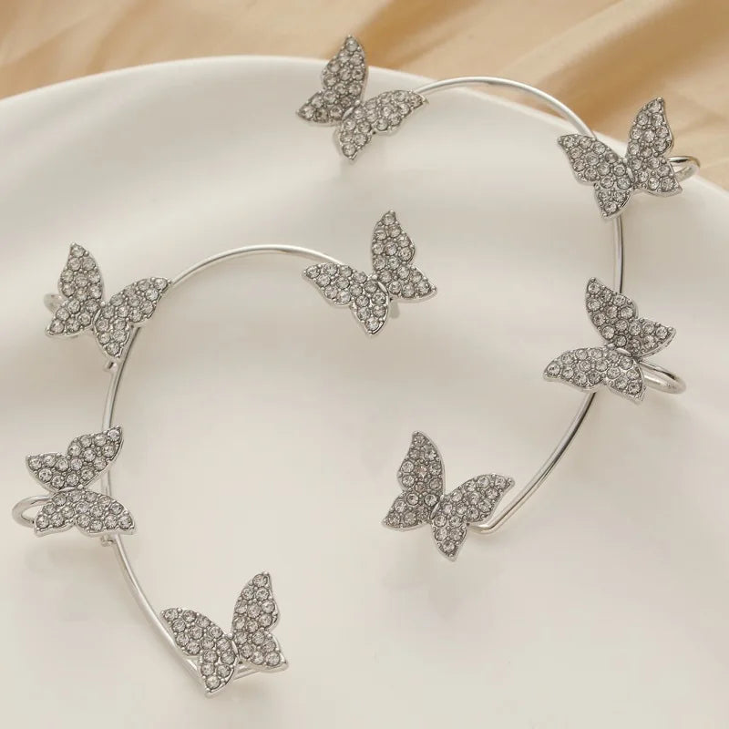 Crystal Butterfly Tassel Earrings for Girls - Party Ready - Image 2