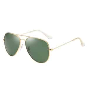 Men's Stainless Steel Pilot Sunglasses Polarized Aviation Style